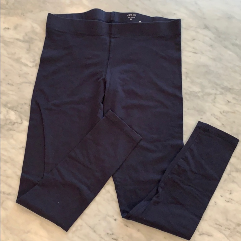 J Crew blue cotton leggings size medium